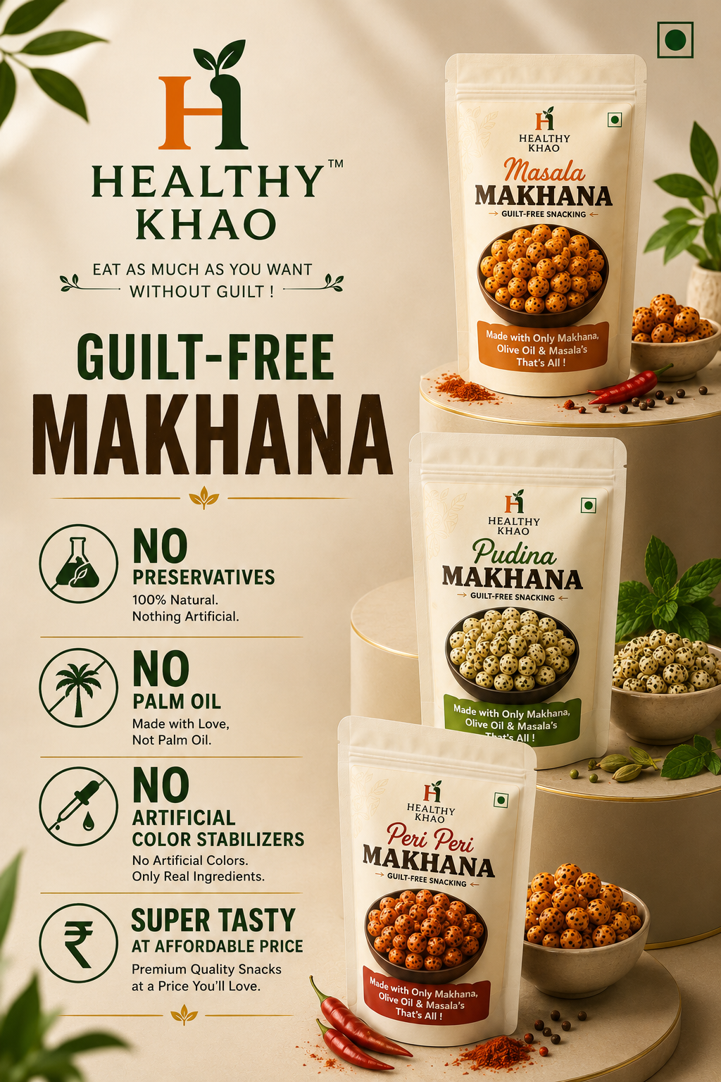 Peri Peri & Masala Makhana Combo (20 Packs)